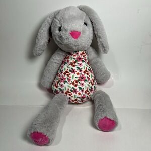 Scentsy Buddy - Rosalina The Rabbit - Grey w pink&floral - Comes W New Scent Pak